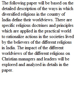 Integration of Faith and Learning Paper